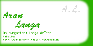 aron langa business card